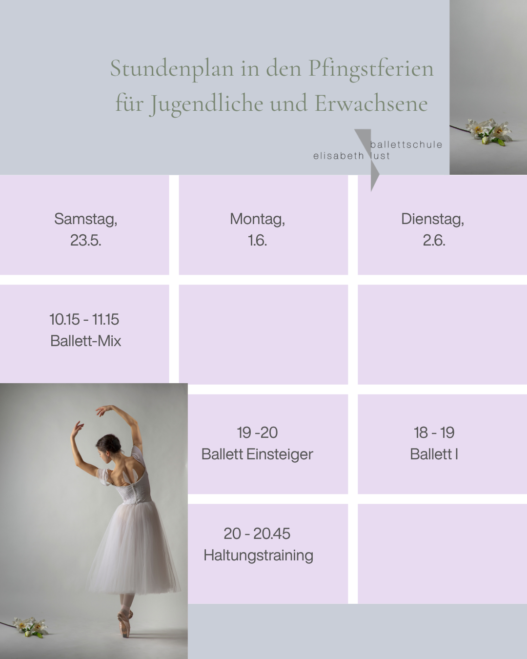 Ballett Ballet Stundenplan